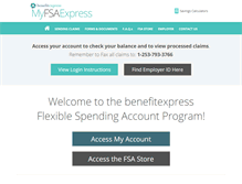 Tablet Screenshot of myfsaexpress.com